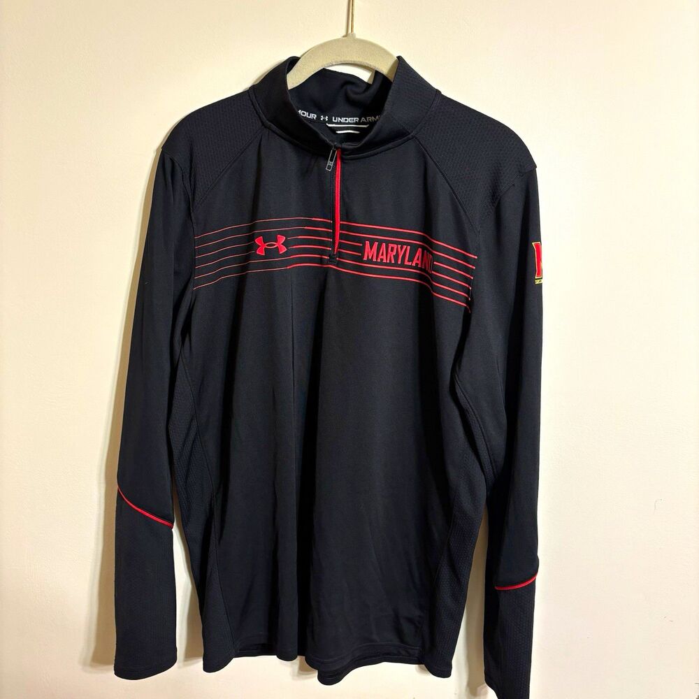 Under Armour Men's M 1/4 Zip Pullover Long Sleeve Shirt UNIV of MD